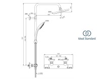 MEDIDAS COLUMNA DUCHA TERMOSTATICA CERATHERM IDEAL STANDARD